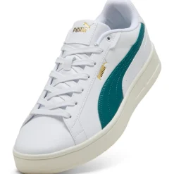 Sneakers sportive da Uomo bianche con banda verde Puma Court Classico