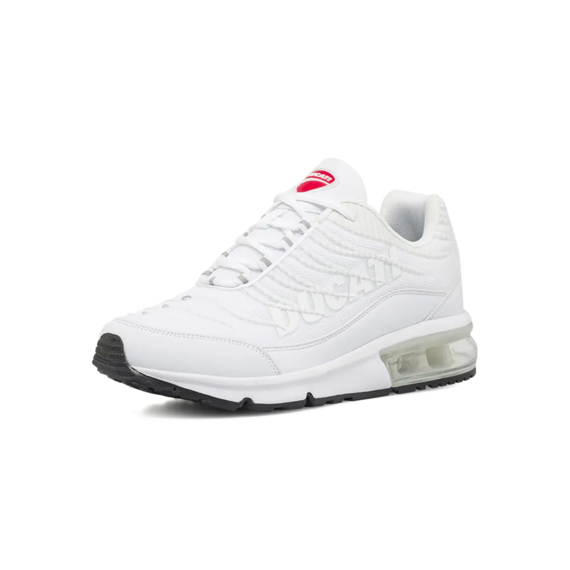 Sneakers sportive da uomo bianche con ammortizzazione Ducati