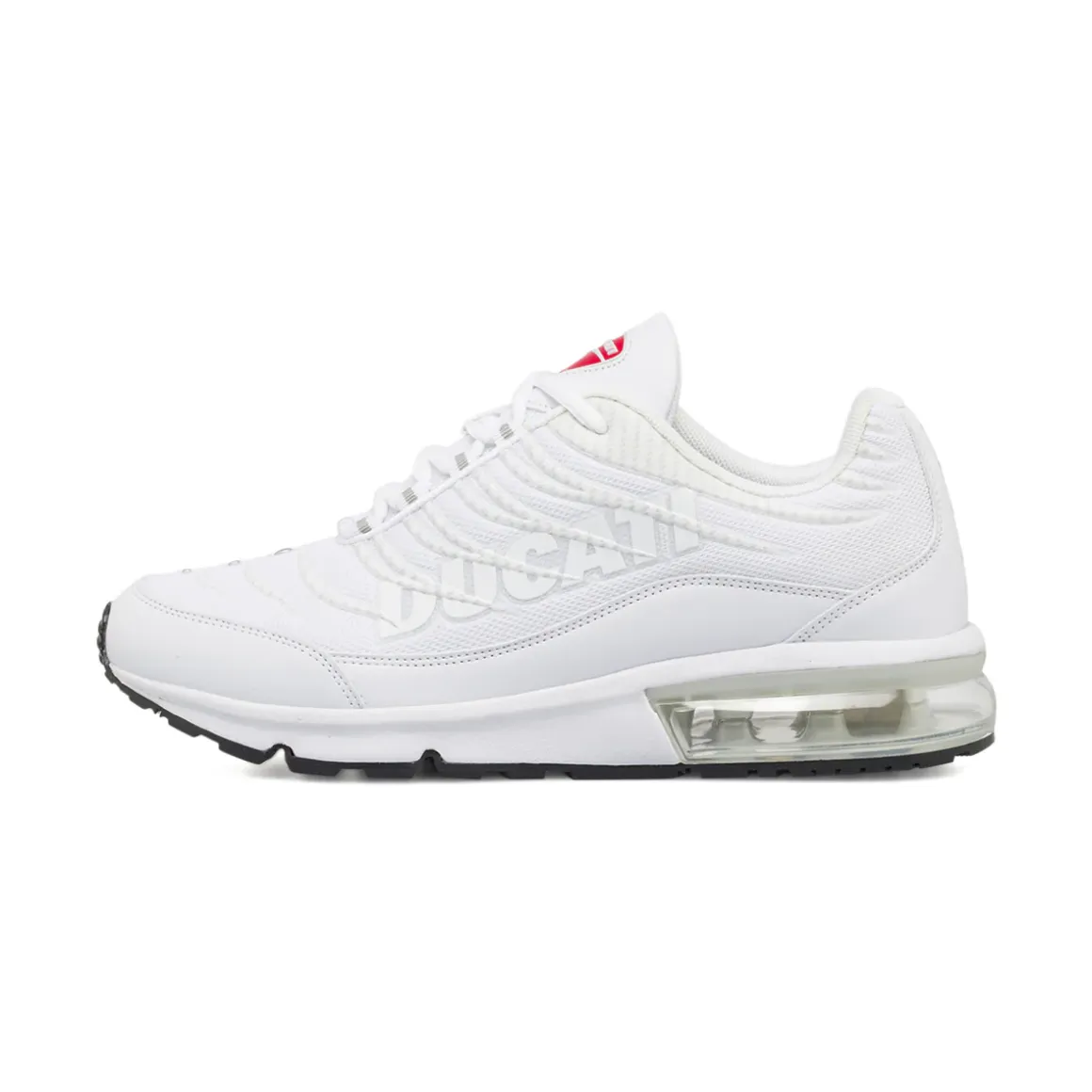 Sneakers sportive da uomo bianche con ammortizzazione Ducati