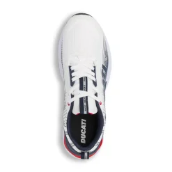 Sneakers sportive da Uomo Bianche con maxi logo laterale Ducati