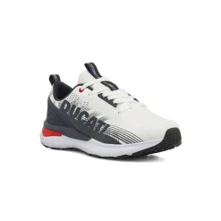 Sneakers sportive da Uomo Bianche con maxi logo laterale Ducati
