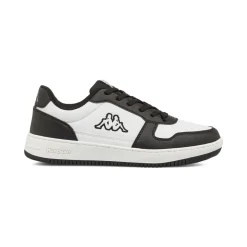 Sneakers sportive da Uomo bicolore bianche e nere con maxi logo Kappa