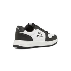 Sneakers sportive da Uomo bicolore bianche e nere con maxi logo Kappa