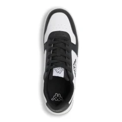 Sneakers sportive da Uomo bicolore bianche e nere con maxi logo Kappa
