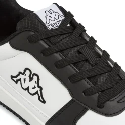 Sneakers sportive da Uomo bicolore bianche e nere con maxi logo Kappa