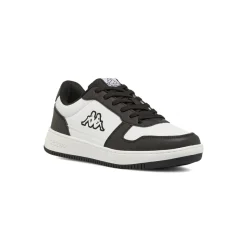 Sneakers sportive da Uomo bicolore bianche e nere con maxi logo Kappa