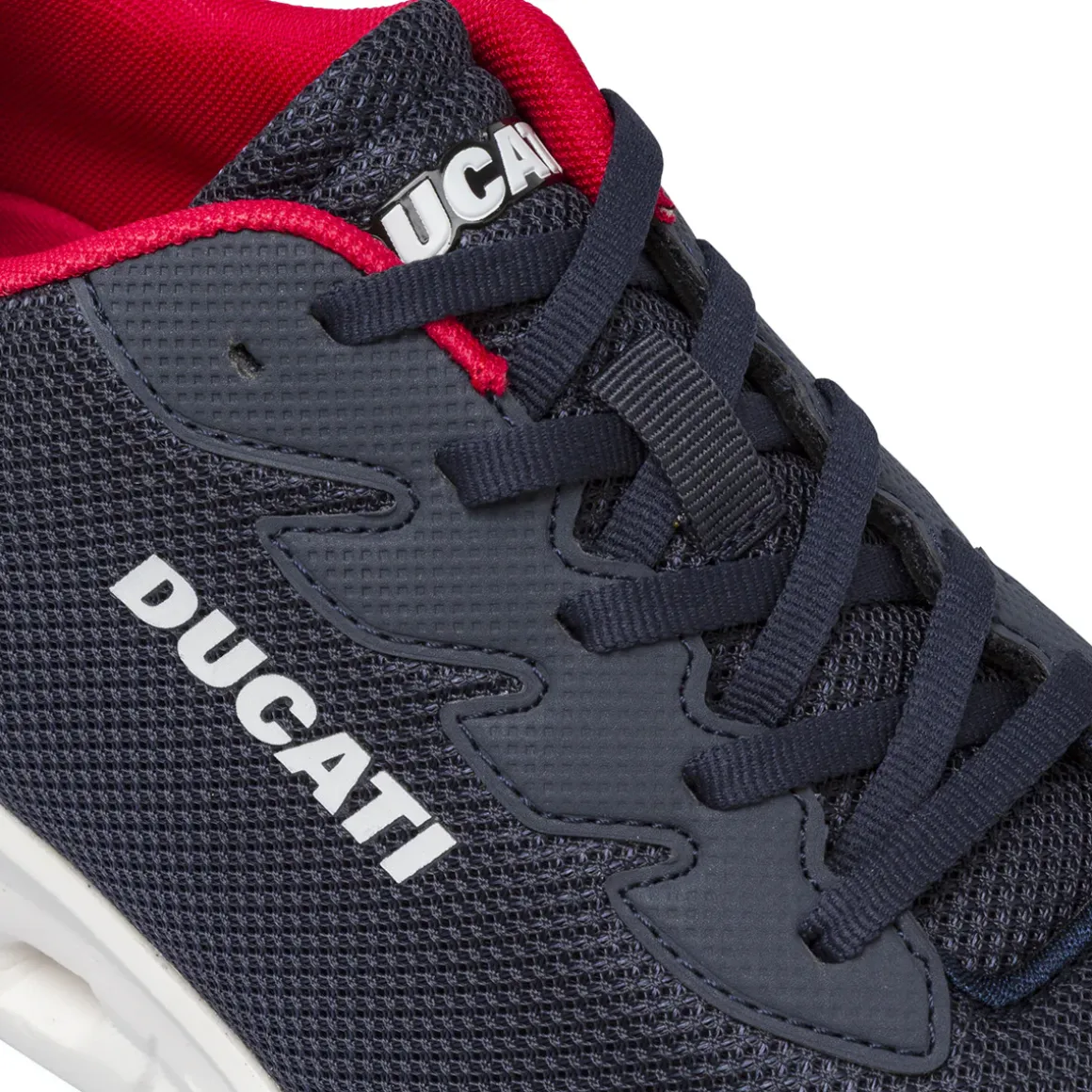 Sneakers sportive da Uomo blu in tessuto mesh Ducati