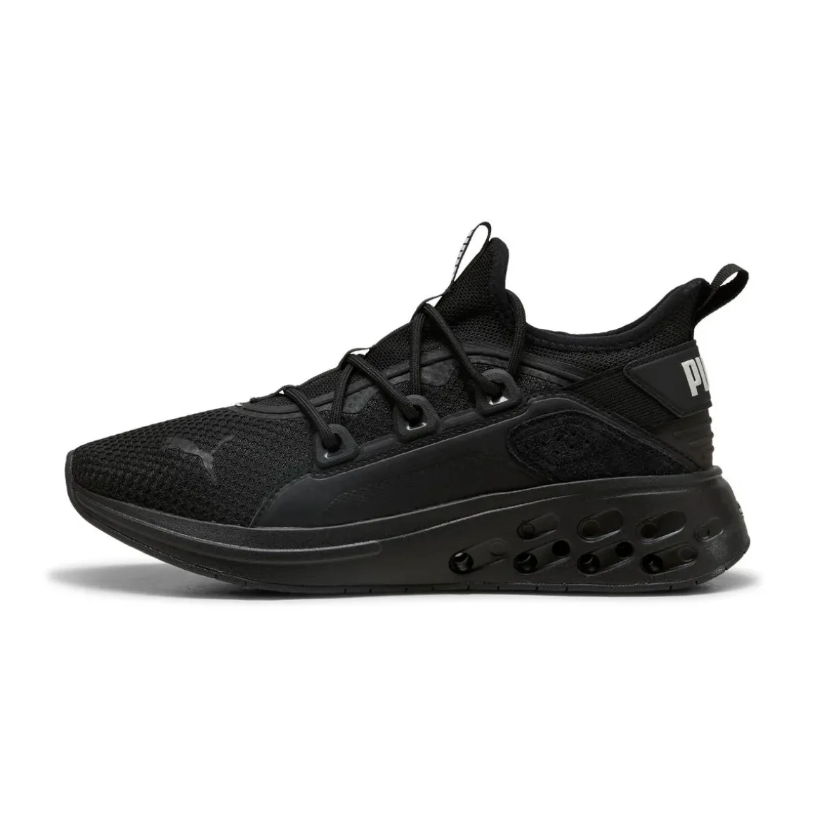 Sneakers sportive da Uomo nere in tessuto mesh e suola Softride Puma