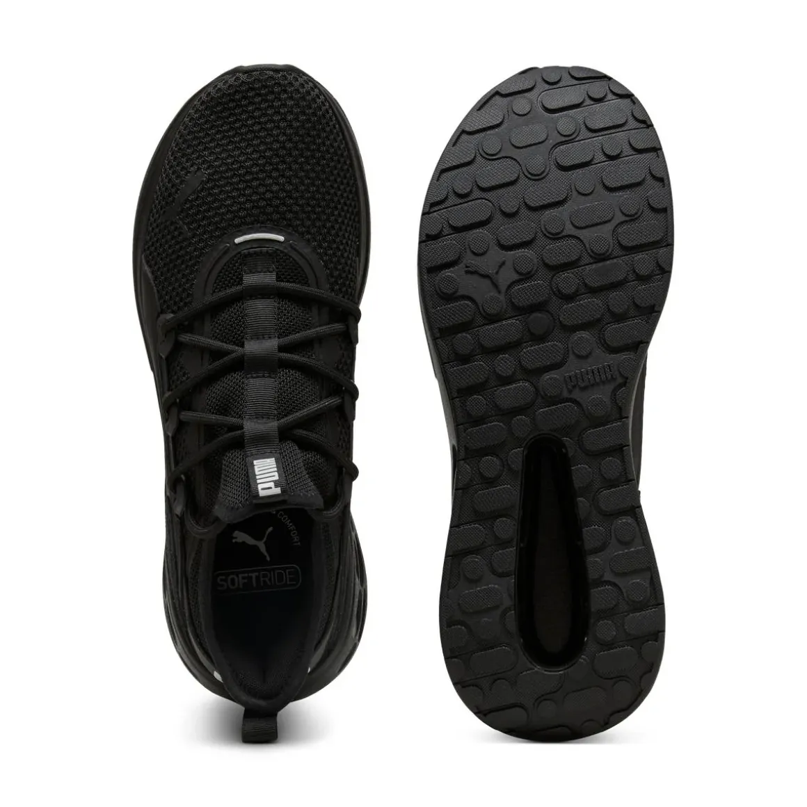 Sneakers sportive da Uomo nere in tessuto mesh e suola Softride Puma