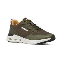 Sneakers sportive da Uomo verde militare in mesh Ducati