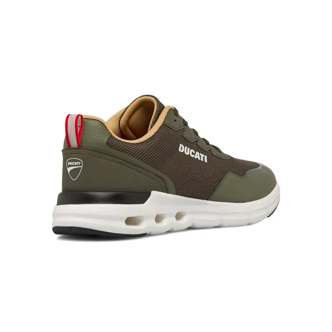 Sneakers sportive da Uomo verde militare in mesh Ducati