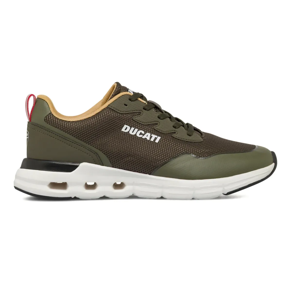 Sneakers sportive da Uomo verde militare in mesh Ducati