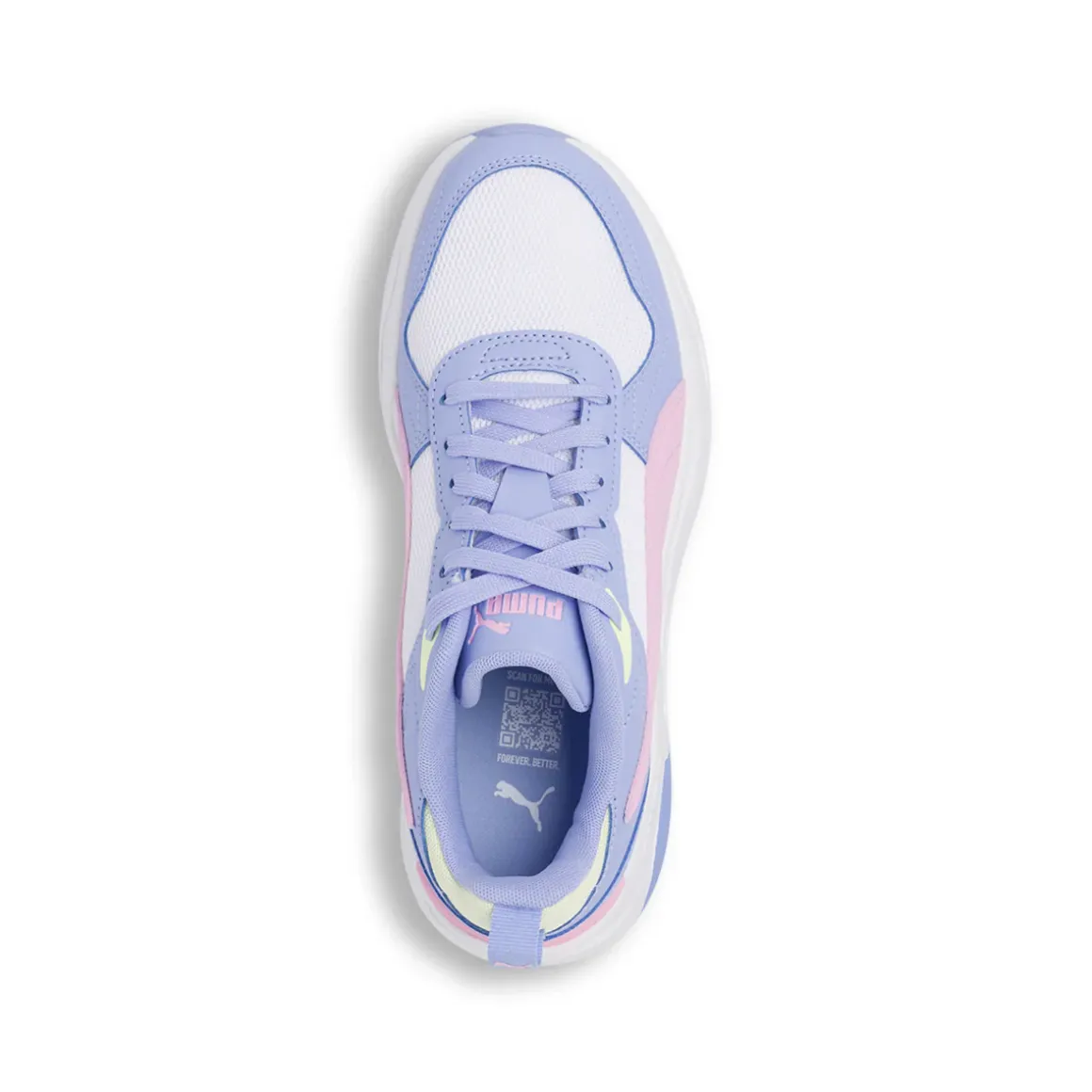Sneakers sportive Ragazza multicolore bianco lilla e rosa Puma Trinity 2
