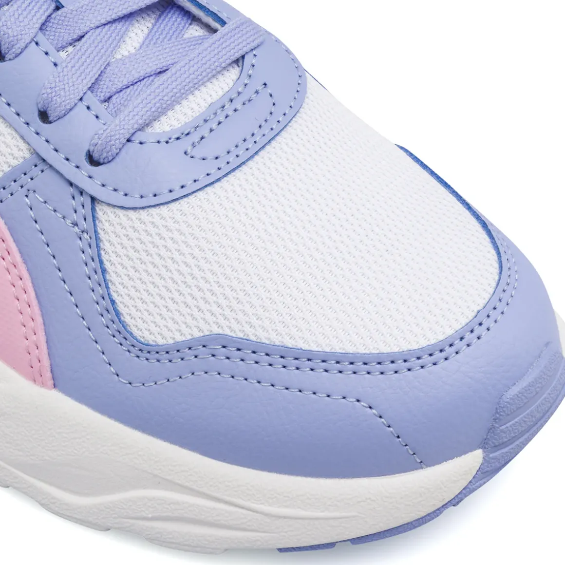 Sneakers sportive Ragazza multicolore bianco lilla e rosa Puma Trinity 2