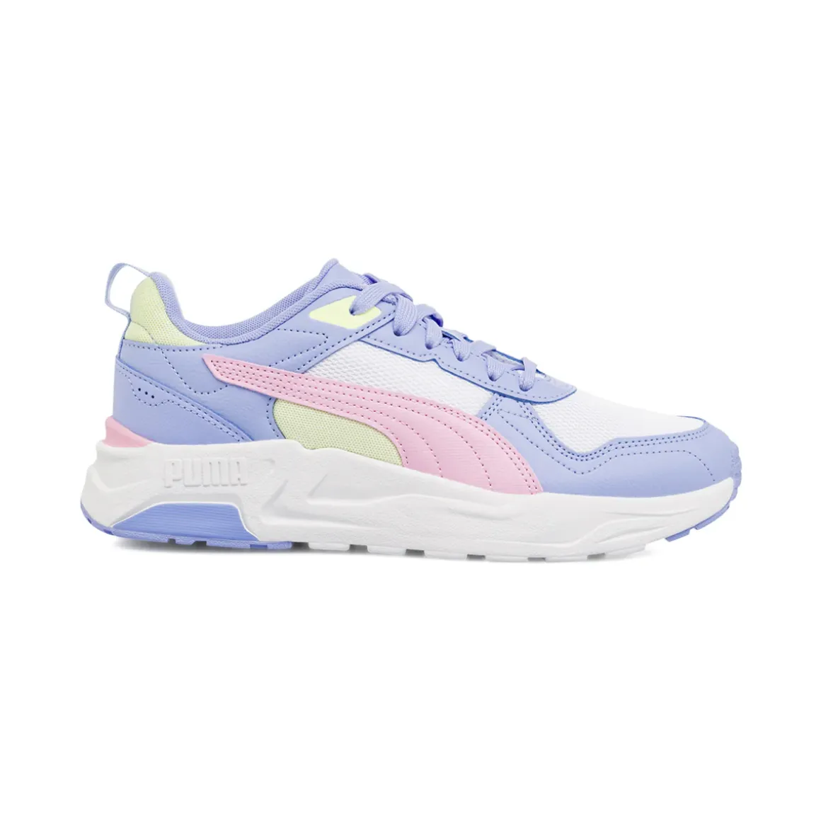 Sneakers sportive Ragazza multicolore bianco lilla e rosa Puma Trinity 2