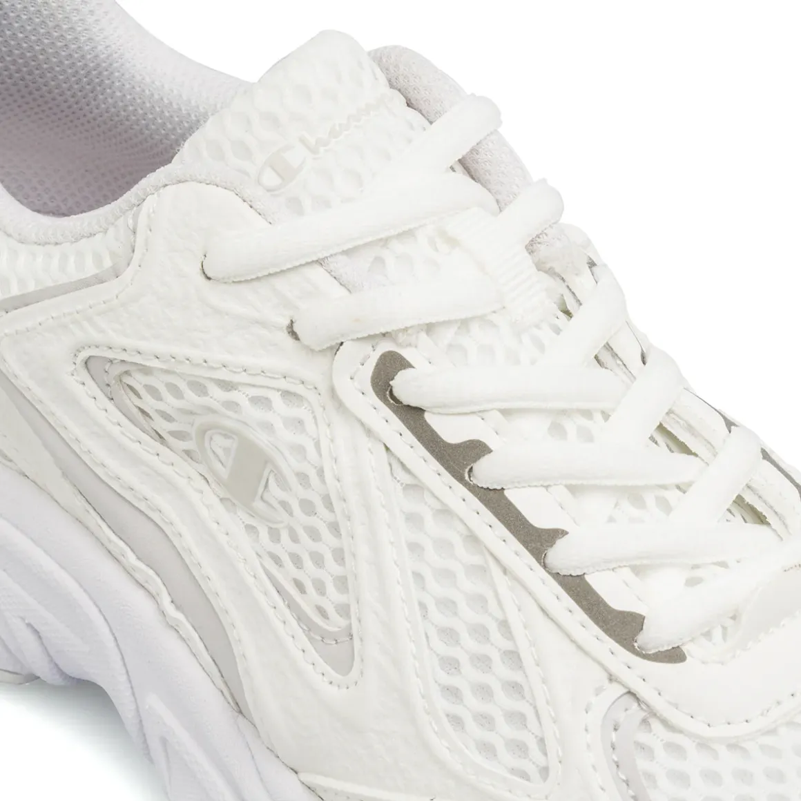 Sneakers sportive retro bianche con logo Unisex Champion