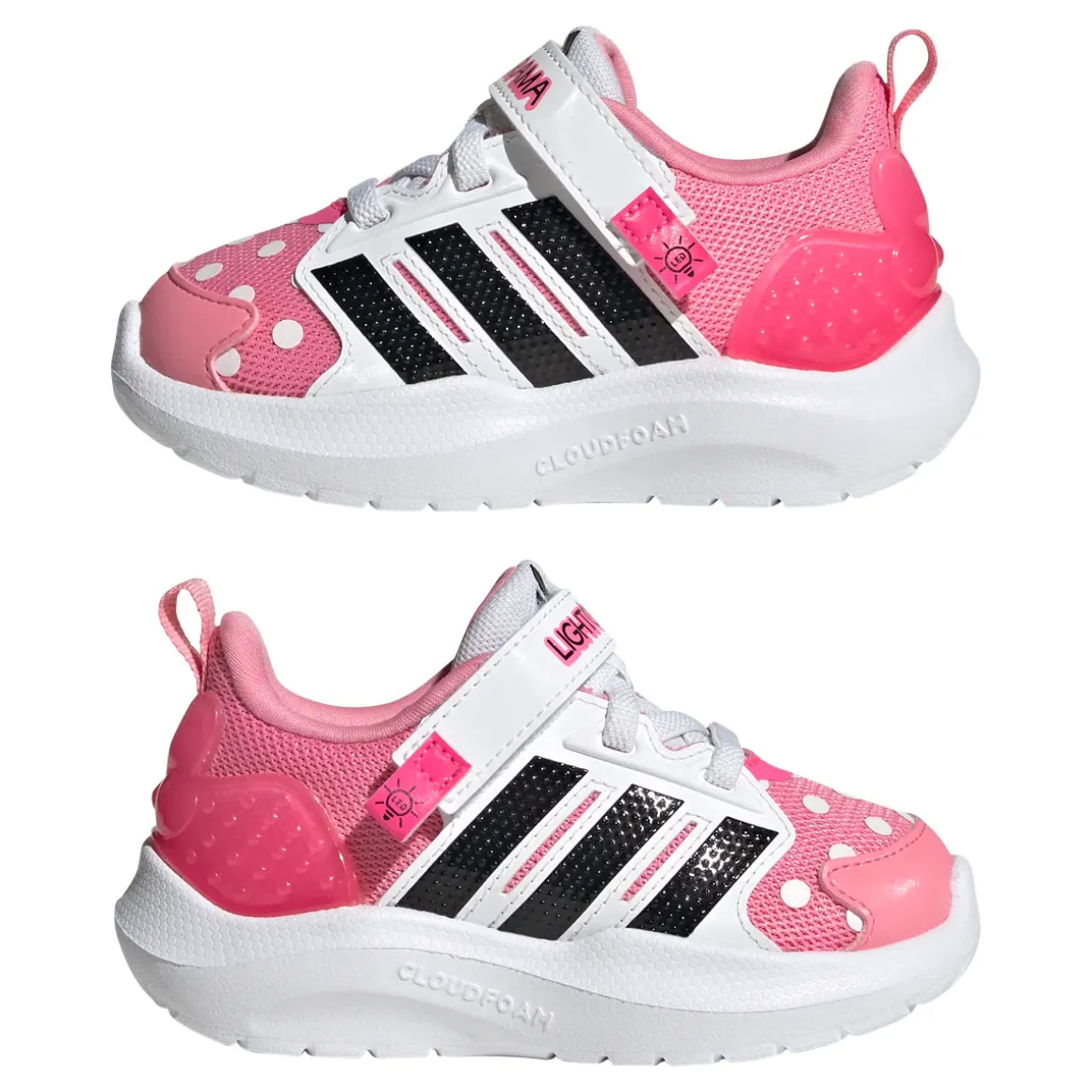 Sneakers sportive Rosa Bambina con luci e dettagli Minnie Mouse adidas