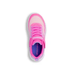 Sneakers sportive rosa da Bambina con chiusura a strappo Skechers