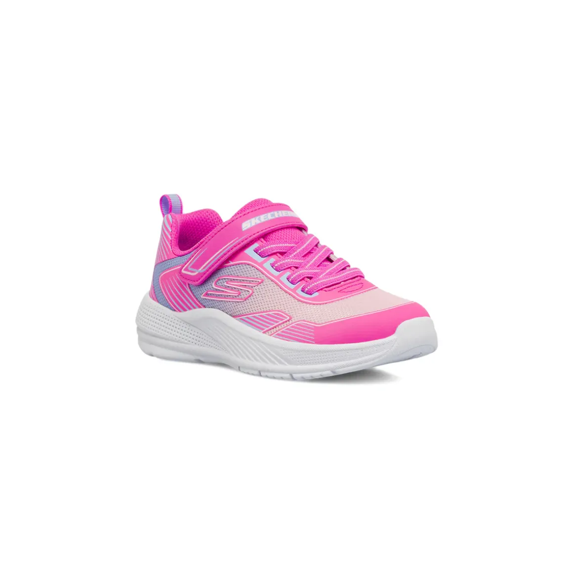 Sneakers sportive rosa da Bambina con chiusura a strappo Skechers