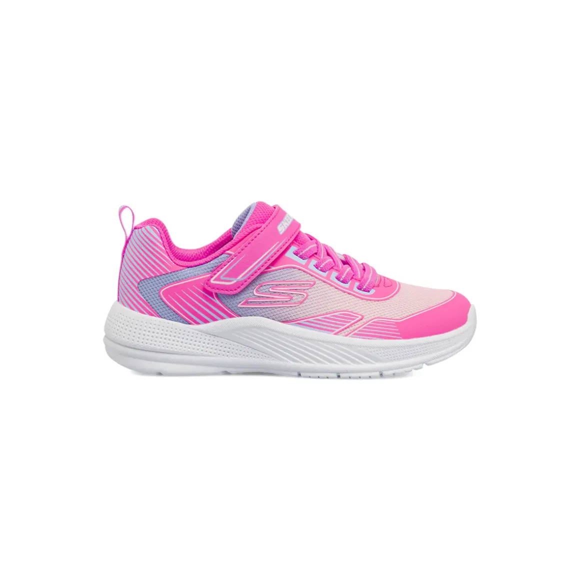 Sneakers sportive rosa da Bambina con chiusura a strappo Skechers