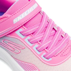 Sneakers sportive rosa da Bambina con chiusura a strappo Skechers