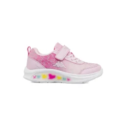 Sneakers sportive rosa da Bambina con Luci e strappo Kappa