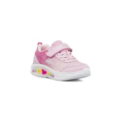 Sneakers sportive rosa da Bambina con Luci e strappo Kappa
