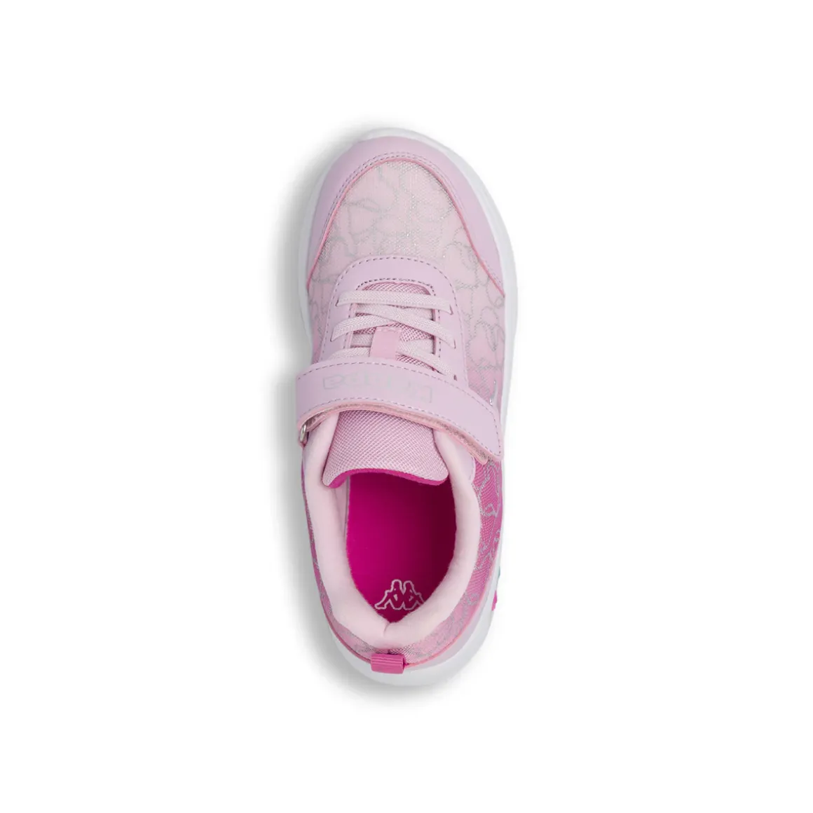 Sneakers sportive rosa da Bambina con Luci e strappo Kappa