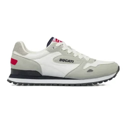 Sneakers sportive Uomo Bianche con inserti effetto scamosciato Ducati