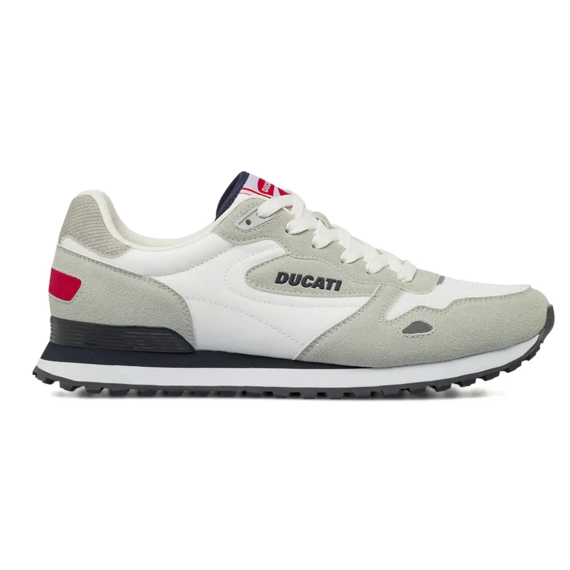 Sneakers sportive Uomo Bianche con inserti effetto scamosciato Ducati