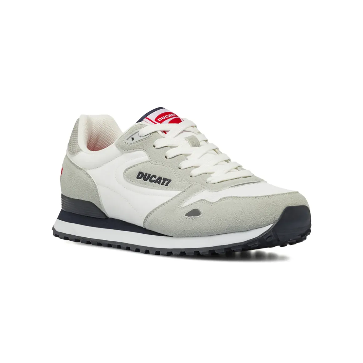 Sneakers sportive Uomo Bianche con inserti effetto scamosciato Ducati