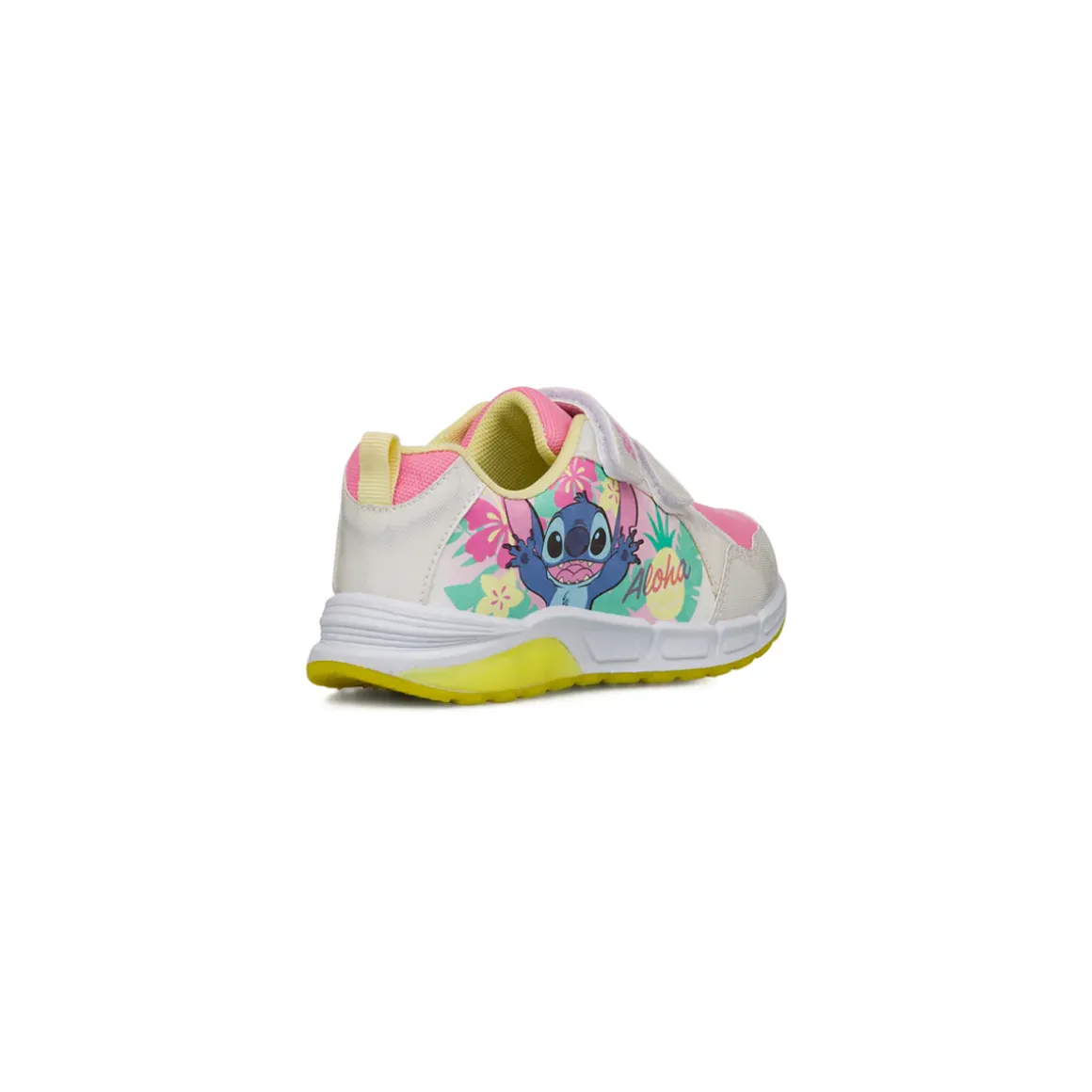 Sneakers Stitch bianche rosa e gialle da Bambina con Lilo e Stitch