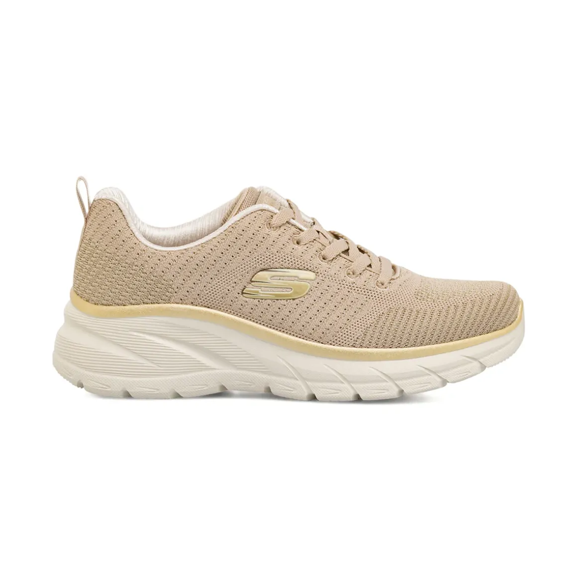 Sneakers taupe da Donna in tessuto mesh Skechers Fashion Fit 2.0