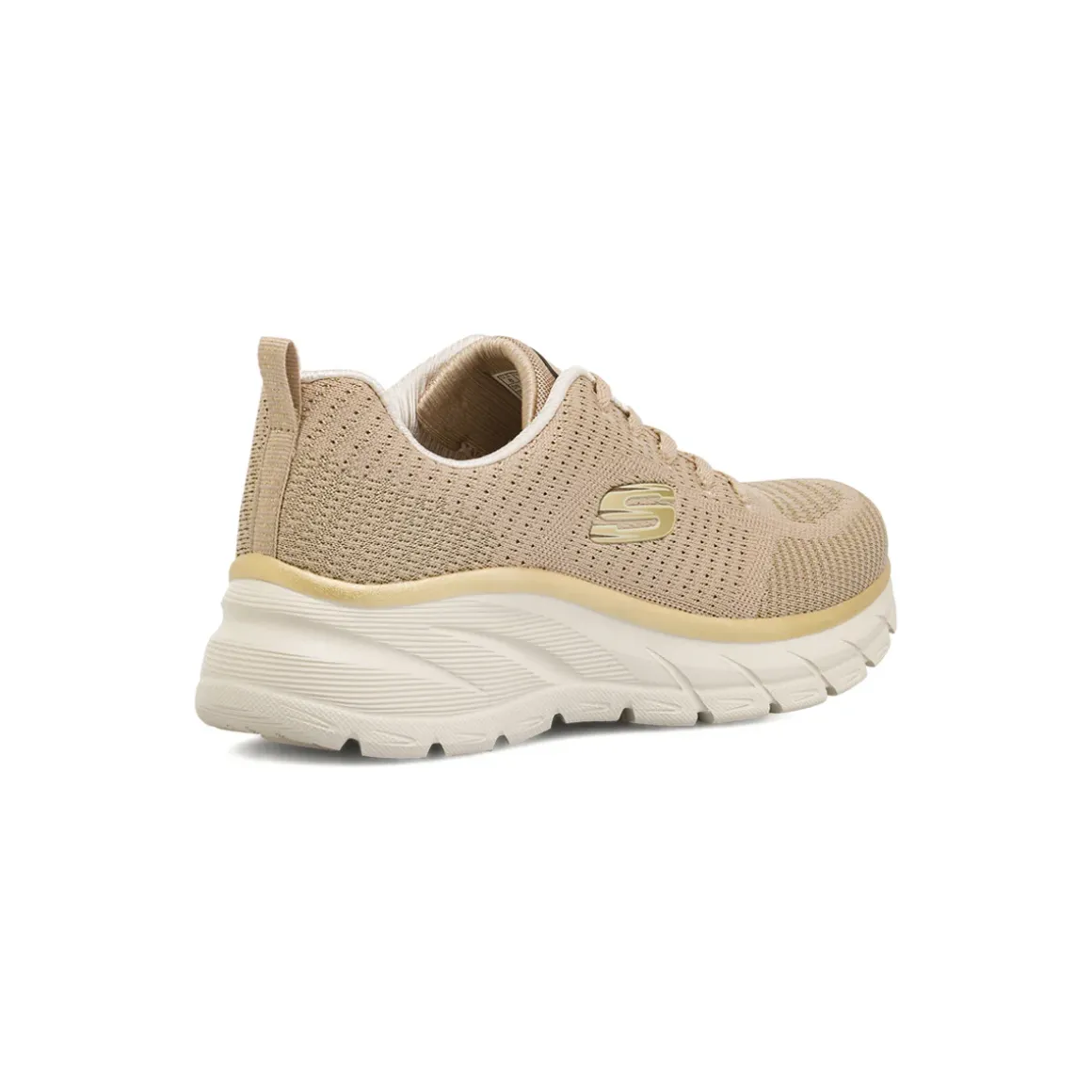 Sneakers taupe da Donna in tessuto mesh Skechers Fashion Fit 2.0