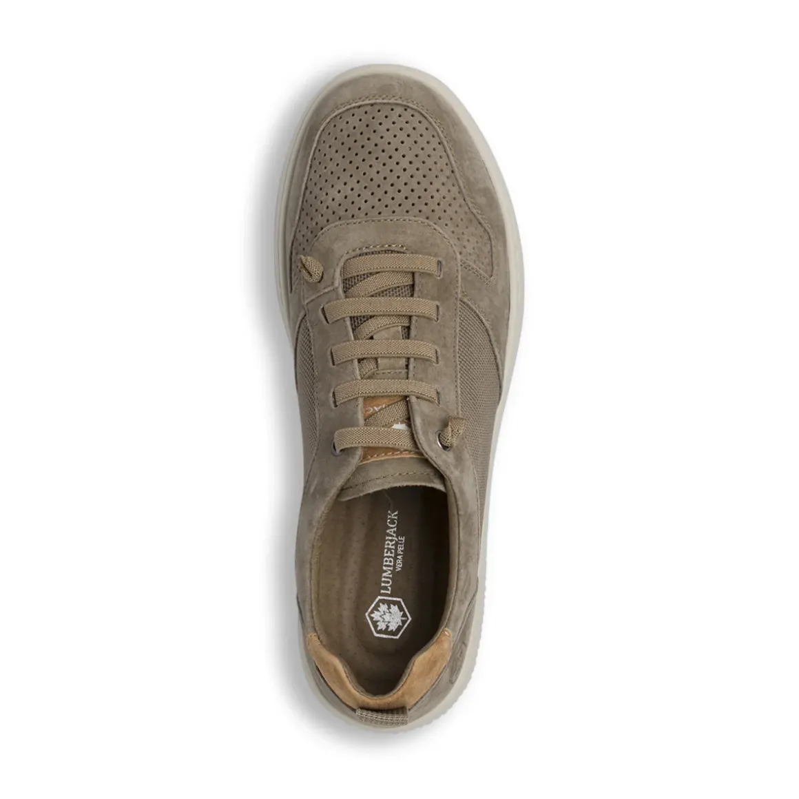 Sneakers taupe da Uomo in suede e lacci elastici Lumberjack