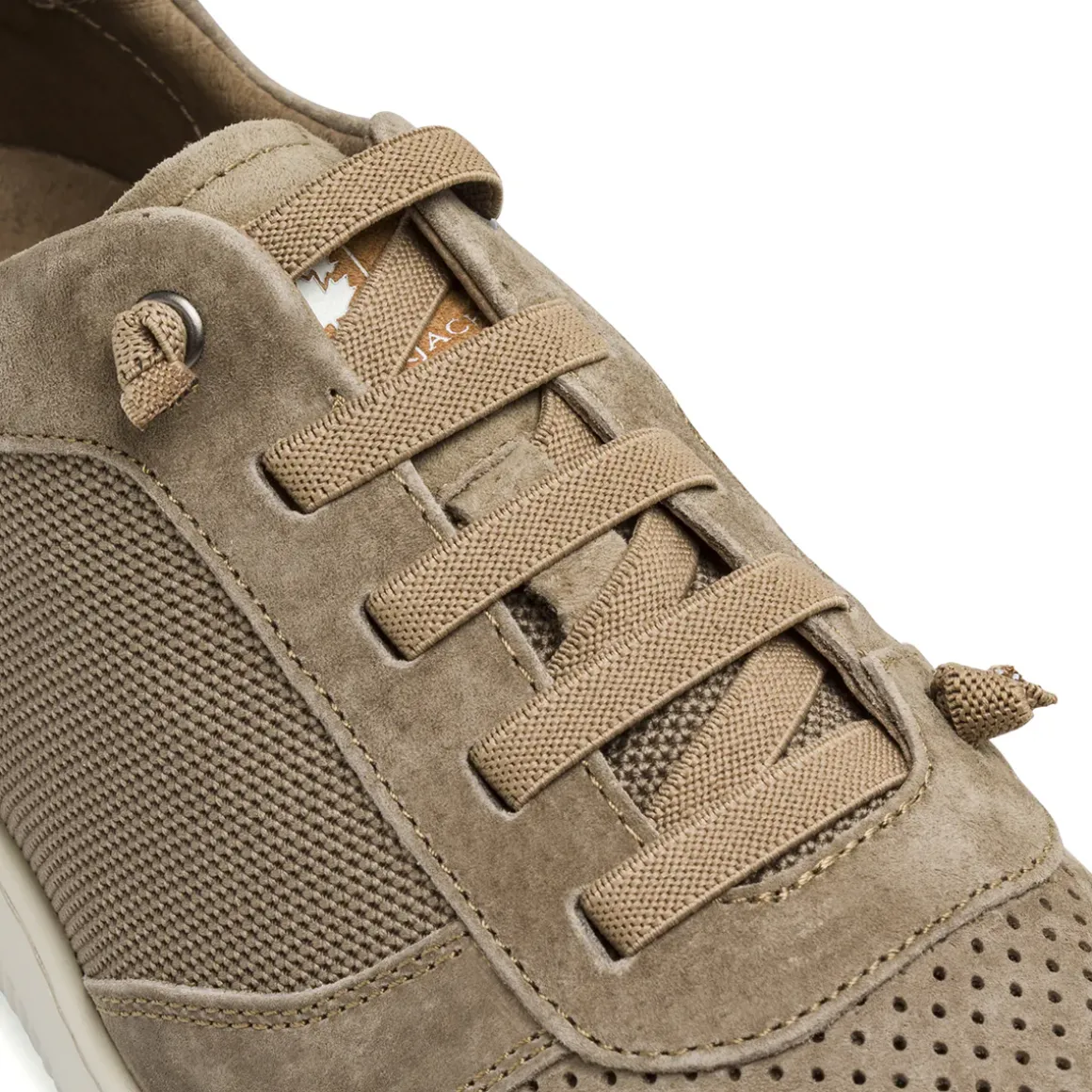 Sneakers taupe da Uomo in suede e lacci elastici Lumberjack