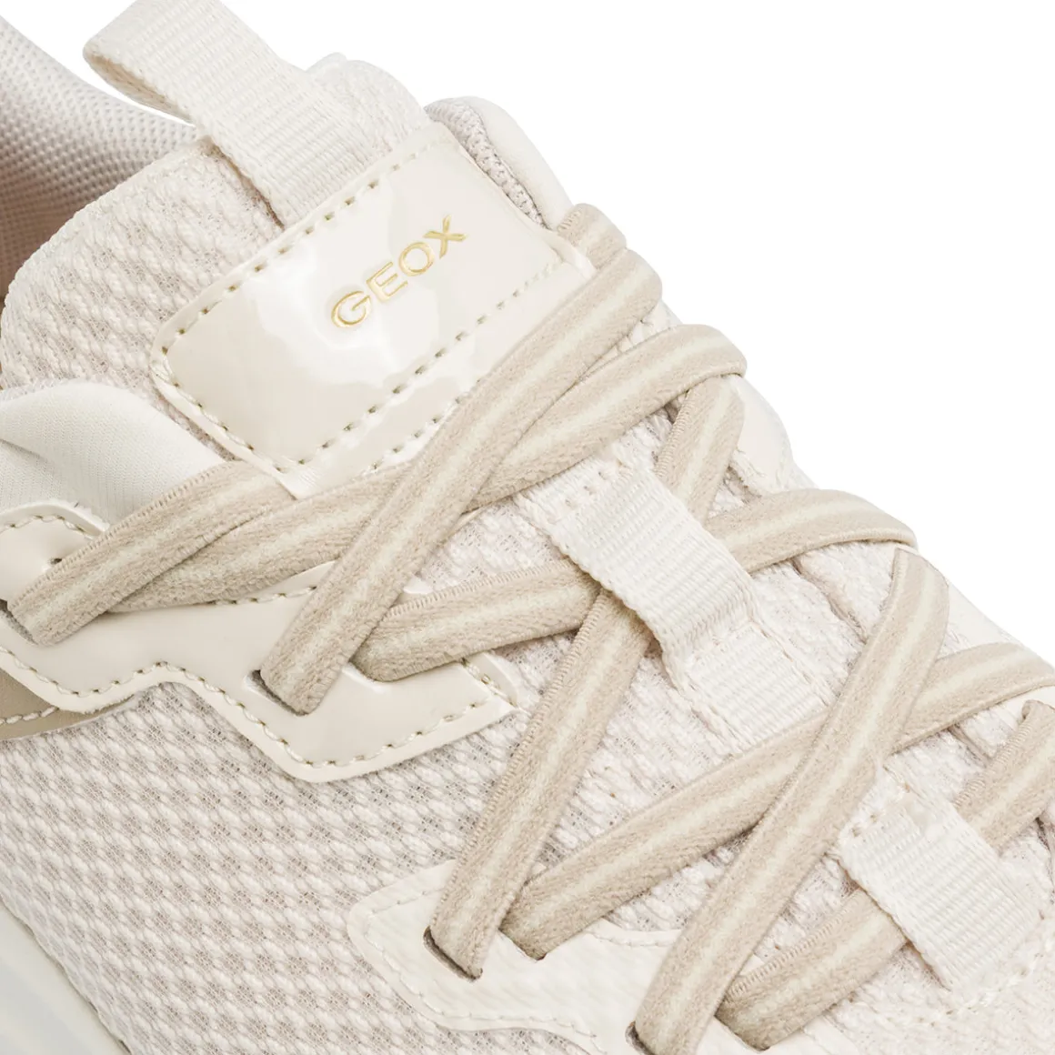 Sneakers traspiranti beige da Donna in tessuto mesh Geox Plummery Plus