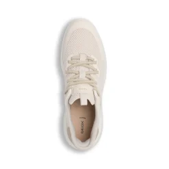 Sneakers traspiranti beige da Donna in tessuto mesh Geox Plummery Plus