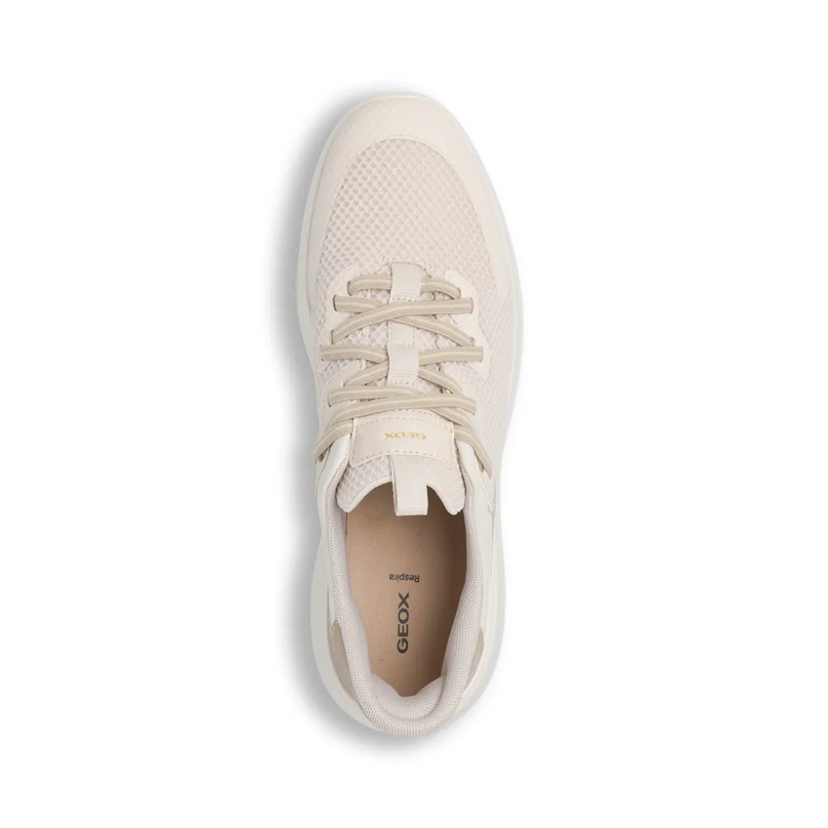Sneakers traspiranti beige da Donna in tessuto mesh Geox Plummery Plus