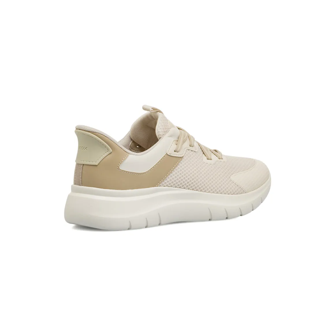 Sneakers traspiranti beige da Donna in tessuto mesh Geox Plummery Plus