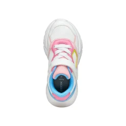 Sneakers traspiranti bianche e multicolor da Ragazza con strappo Geox