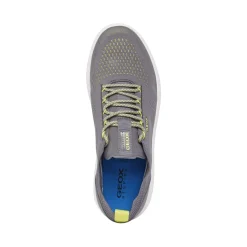 Sneakers traspiranti grigie da uomo in tessuto mesh Geox Spherica