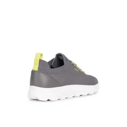 Sneakers traspiranti grigie da uomo in tessuto mesh Geox Spherica