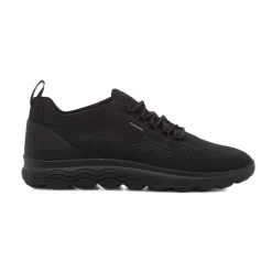 Sneakers traspiranti nere da uomo in tessuto mesh Geox Spherica