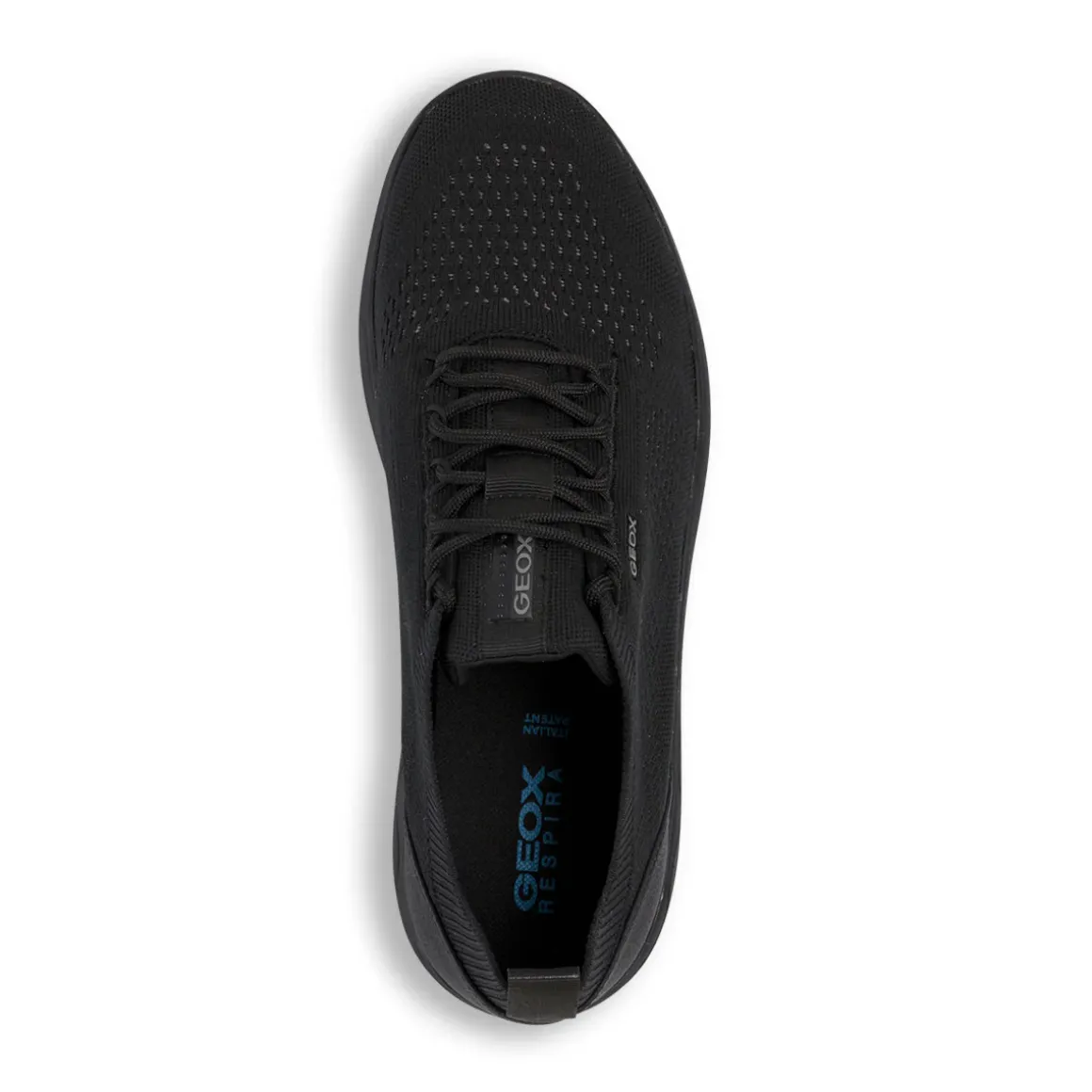 Sneakers traspiranti nere da uomo in tessuto mesh Geox Spherica