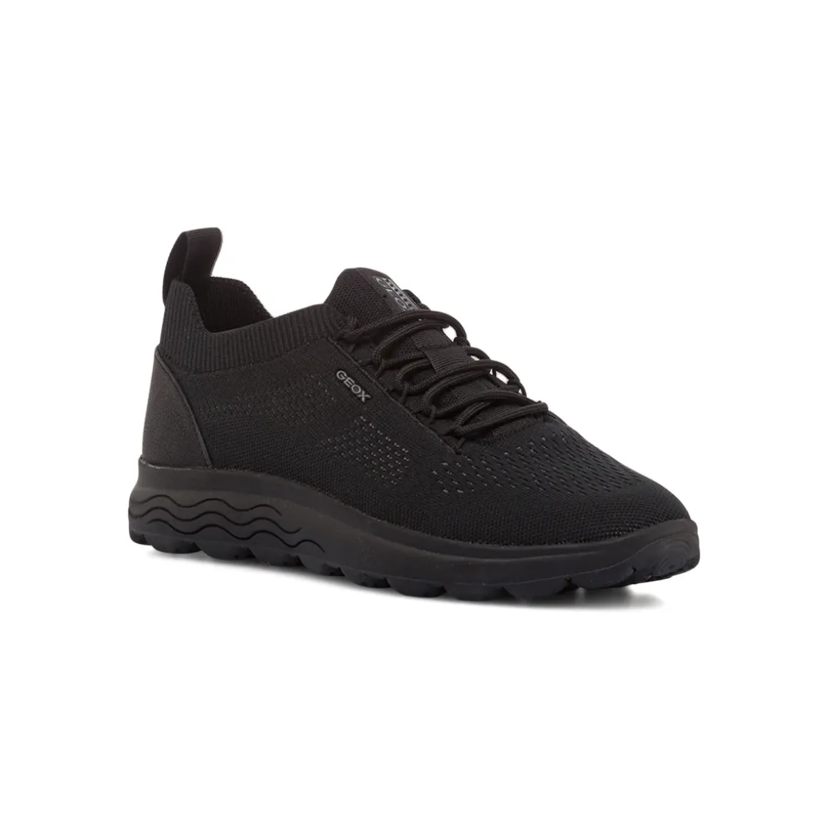 Sneakers traspiranti nere da uomo in tessuto mesh Geox Spherica