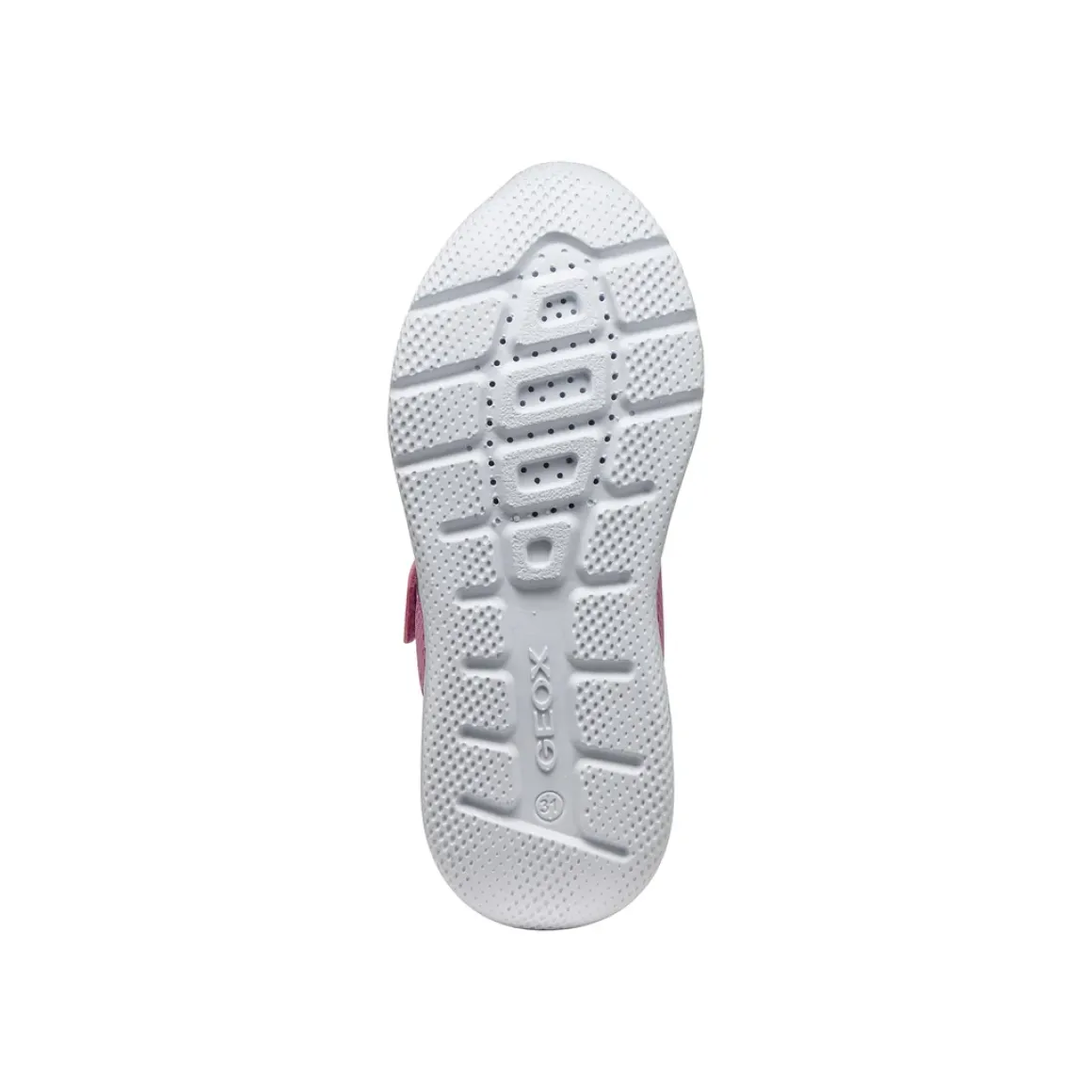 Sneaker straspiranti rosa da Ragazza in tessuto mesh con strappo Geox