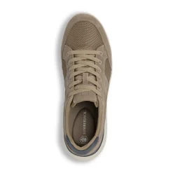 Sneakers Uomo beige in tessuto mesh e effetto scamosciato Lumberjack