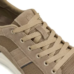 Sneakers Uomo beige in tessuto mesh e effetto scamosciato Lumberjack