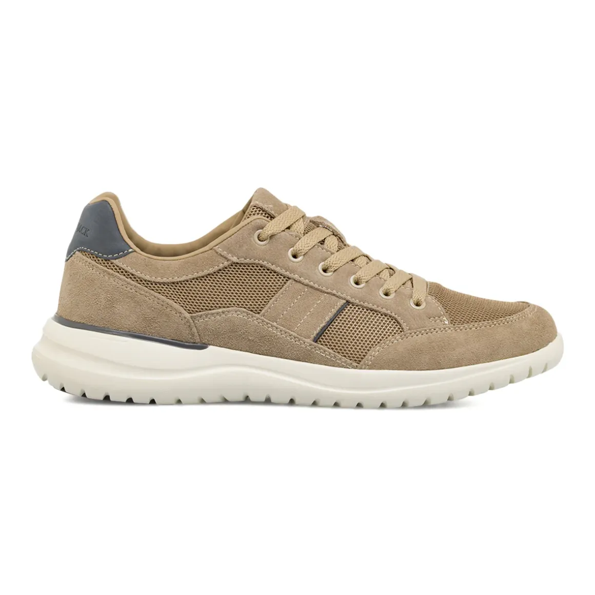 Sneakers Uomo beige in tessuto mesh e effetto scamosciato Lumberjack